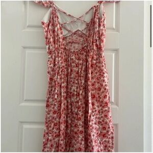 As U Wish Red Floral Maxi Dress